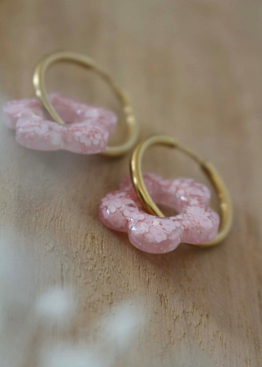 Pampilles FLORA paillettes rose clair