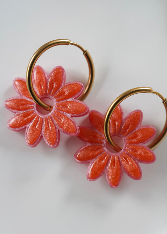 Pampilles MARGUERITE orange/rose