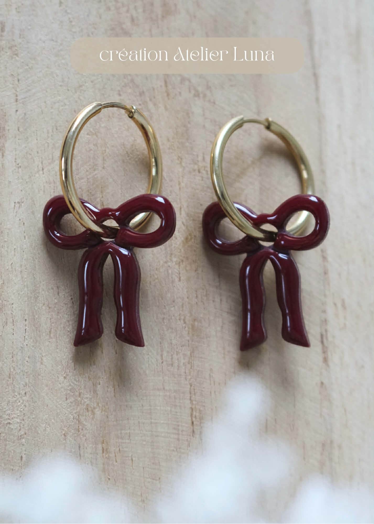 Pampilles NOEUD - rouge  foncé