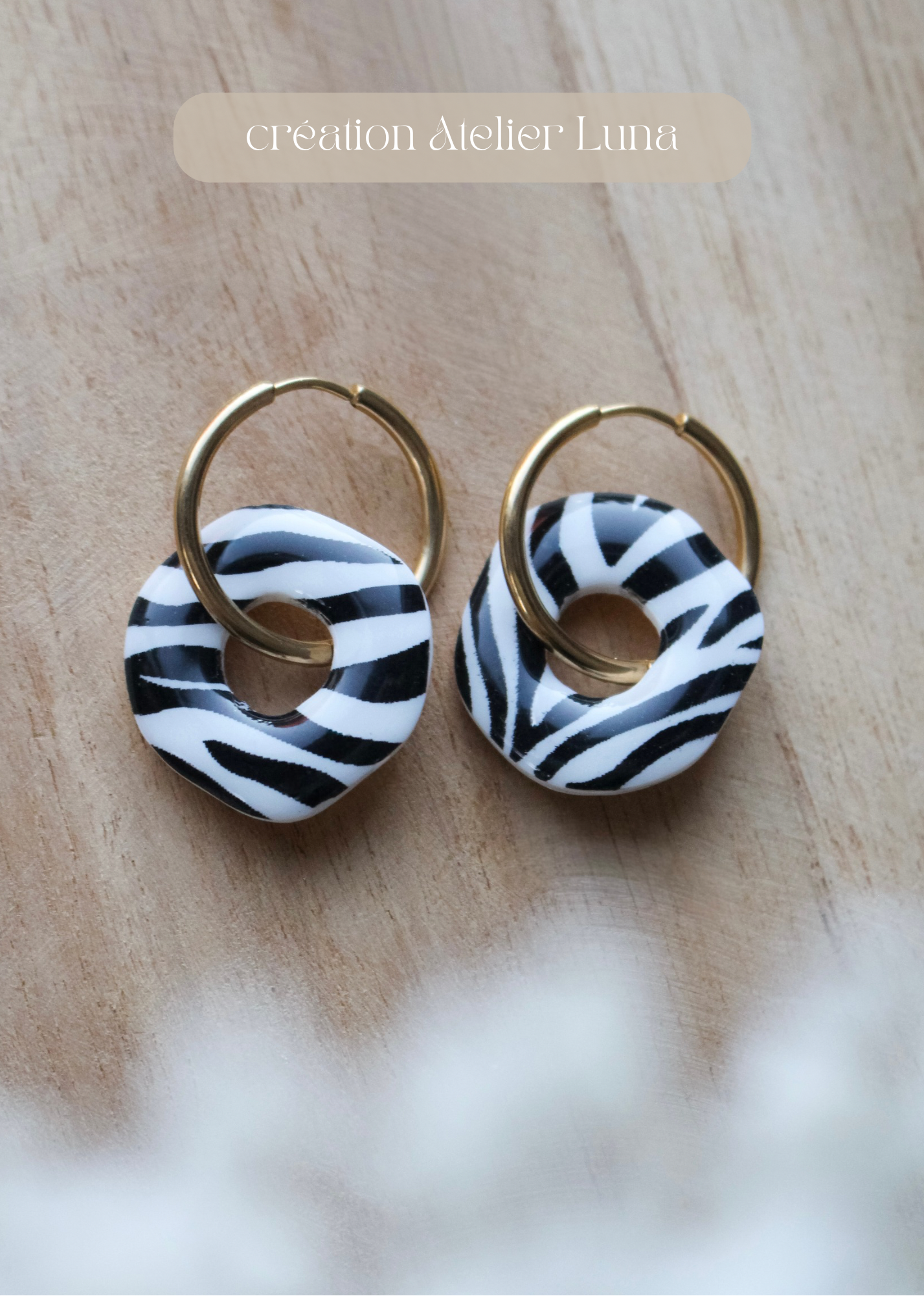 Pampilles rond irrégulier zébrer