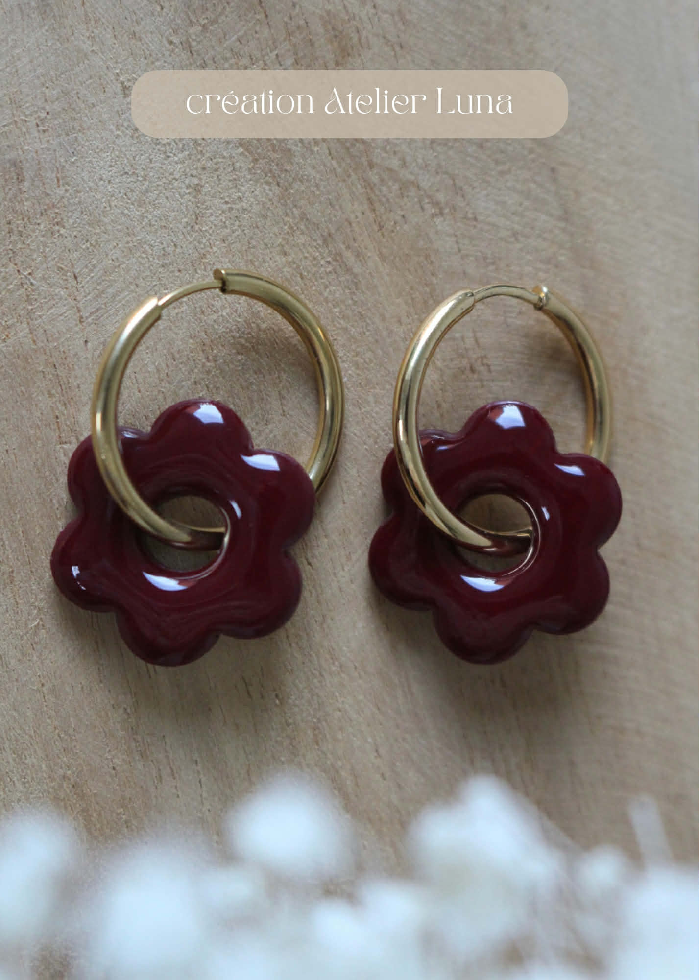 Pampilles ANÉMONE - rouge foncé