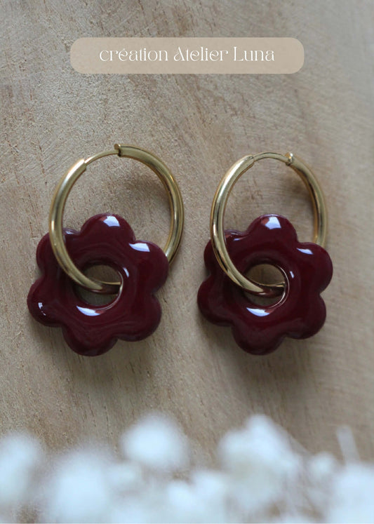 Pampilles ANÉMONE - rouge foncé