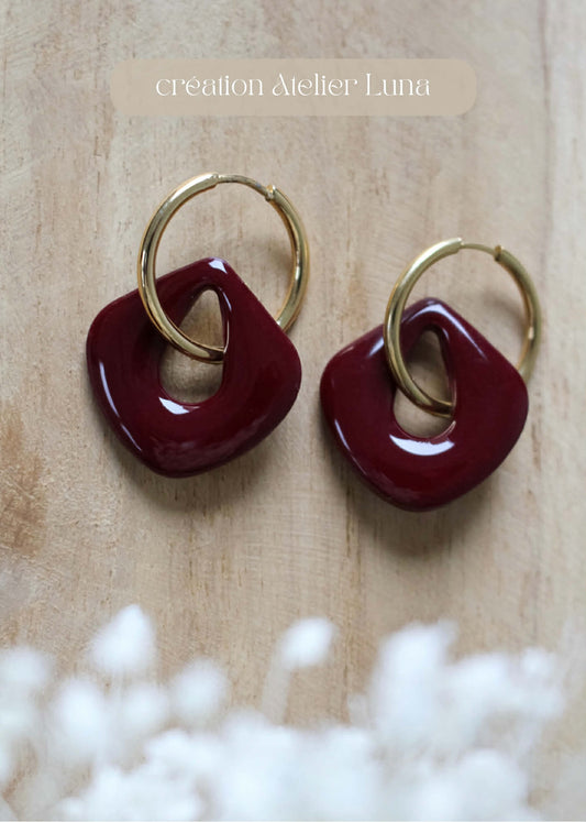 Pampilles JEANNE - rouge foncé